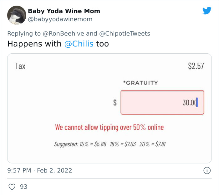 Man Slams Chipotle For Capping Delivery Driver Tips At 50%, Chipotle Explains Why But Their Answer Seems To Anger People Even More Man Slams Chipotle For Capping Delivery Driver Tips At 50%, Chipotle Explains Why But Their Answer Seems To Anger People Even More