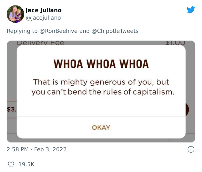 Man Slams Chipotle For Capping Delivery Driver Tips At 50%, Chipotle Explains Why But Their Answer Seems To Anger People Even More