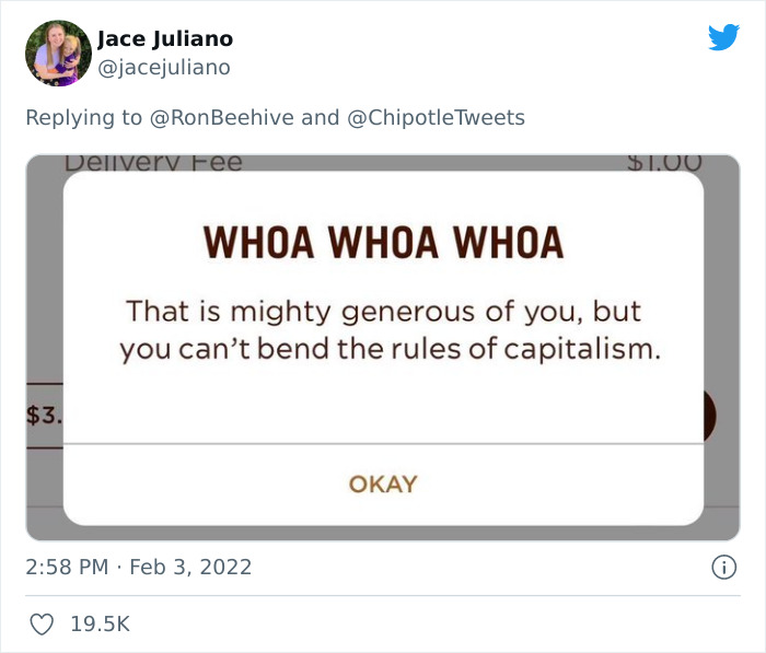 Man Slams Chipotle For Capping Delivery Driver Tips At 50%, Chipotle Explains Why But Their Answer Seems To Anger People Even More Man Slams Chipotle For Capping Delivery Driver Tips At 50%, Chipotle Explains Why But Their Answer Seems To Anger People Even More