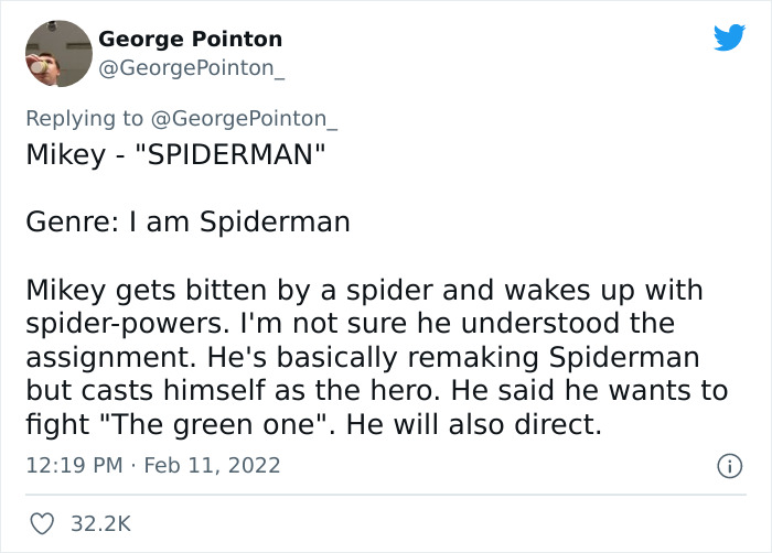 Elementary Teacher Asks 6-Year-Olds To Pitch Film Ideas, Hilarity Ensues (10 Movies) Elementary Teacher Asks 6-Year-Olds To Pitch Film Ideas, Hilarity Ensues (10 Movies)