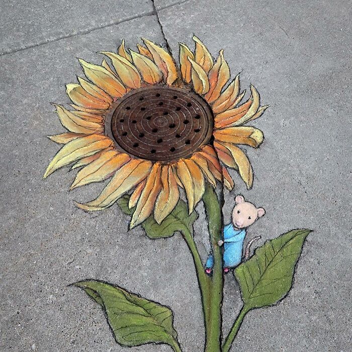 This Artist Continues To Brighten Up The Streets Of His City With His Adorable Chalk Art (130 New Pics)