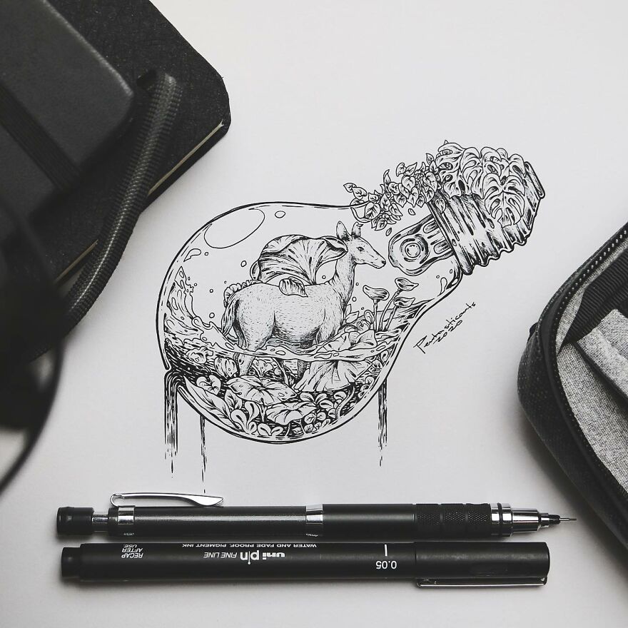 I Draw Surreal Illustrations That Have A Hidden Meaning If You Look Closely (43 Pics)