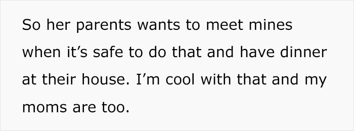 Girlfriend Asks Boyfriend To Show Up At Dinner Hosted By Her Parents With Only One Of His Moms, Guy’s Having None Of It And Breaks Up With Her Girlfriend Asks Boyfriend To Show Up At Dinner Hosted By Her Parents With Only One Of His Moms, Guy’s Having None Of It And Breaks Up With Her