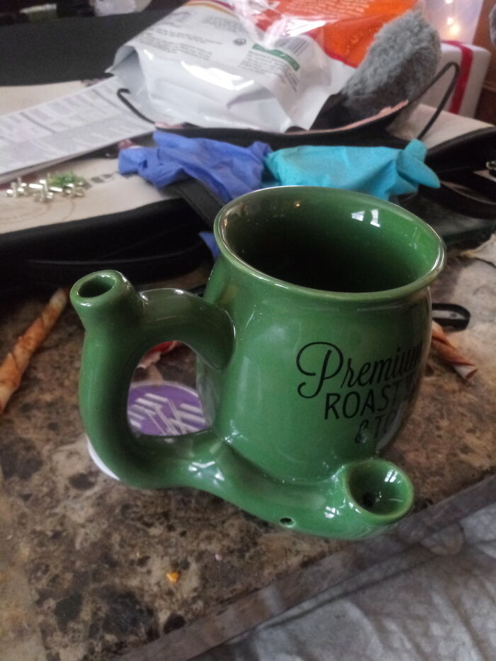 Already Drank My Coffee But It's A Coffee Cup/Pipe I Got For Christmas.