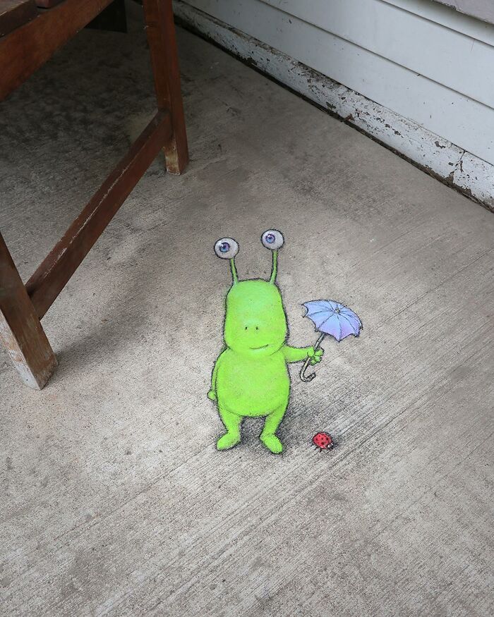 This Artist Continues To Brighten Up The Streets Of His City With His Adorable Chalk Art (130 New Pics)