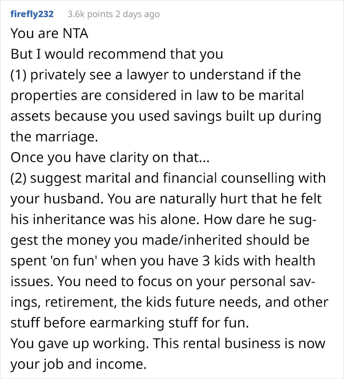 Husband Won't Give His Wife A Penny From His Inheritance, Gets Mad When She Does The Same After Inheriting A Small Fortune Husband Won't Give His Wife A Penny From His Inheritance, Gets Mad When She Does The Same After Inheriting A Small Fortune