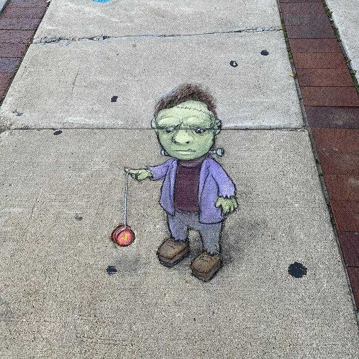 This Artist Continues To Brighten Up The Streets Of His City With His Adorable Chalk Art (130 New Pics)