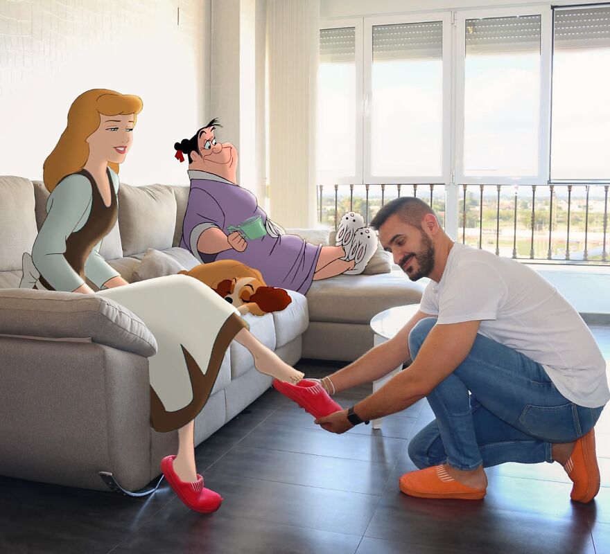 Artist Continues To Recreate Everyday Situations With Disney Characters And The Result Is Incredible (30 New Pics)
