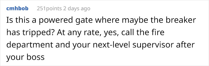 Employee Asks For Legal Advice After Having Restaurant Door Cut To Get Out Of Work After Boss Forbids Them To Call 911 Employee Asks For Legal Advice After Having Restaurant Door Cut To Get Out Of Work After Boss Forbids Them To Call 911