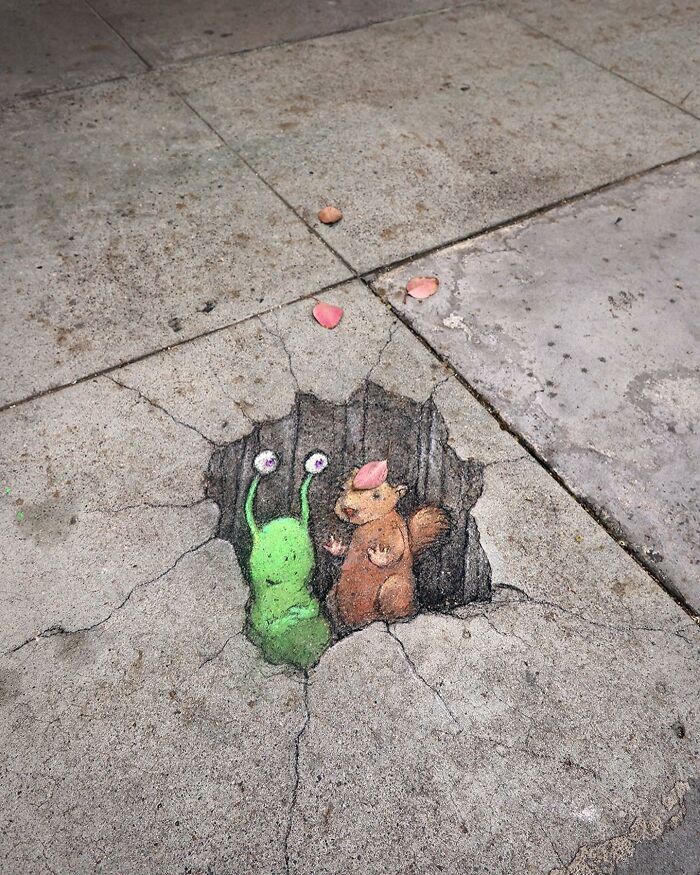 This Artist Continues To Brighten Up The Streets Of His City With His Adorable Chalk Art (130 New Pics)