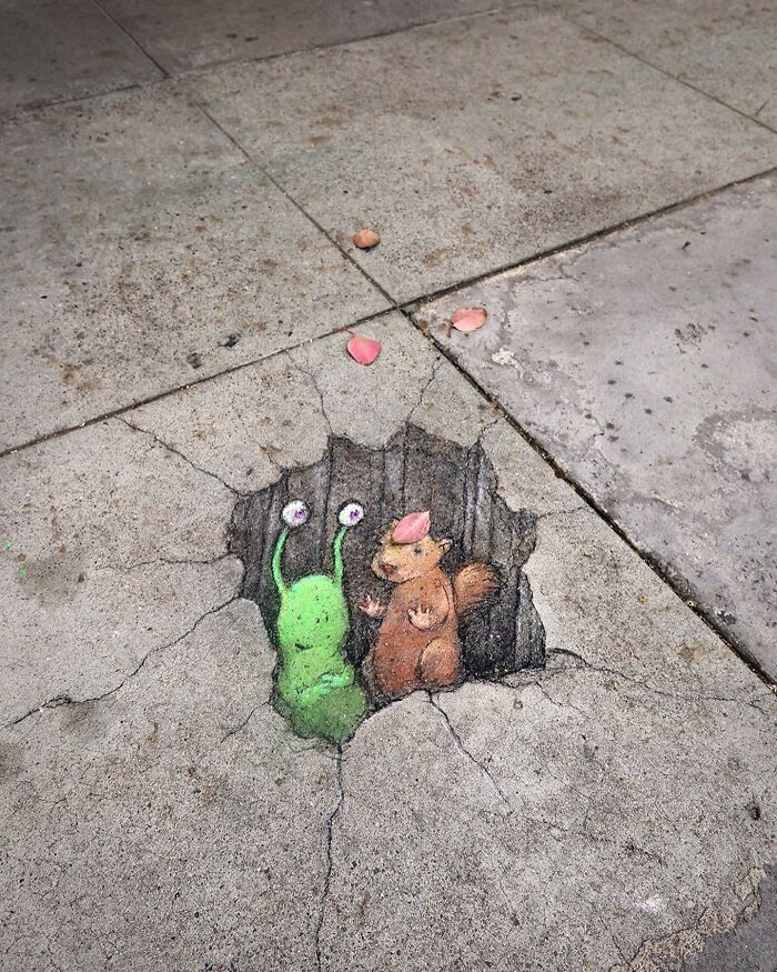 This Artist Continues To Brighten Up The Streets Of His City With His Adorable Chalk Art (130 New Pics)