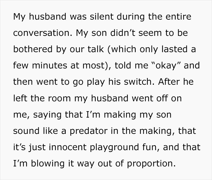"Just Innocent Playground Fun": Concerned Mother Turns To The Internet After Being Blamed For Taking Child's Understanding Of Consent Too Seriously "Just Innocent Playground Fun": Concerned Mother Turns To The Internet After Being Blamed For Taking Child's Understanding Of Consent Too Seriously