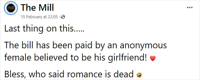A Pub Goes To Facebook To Call Out The “Lovely Couple” That Left Without Paying Their Valentine’s Day Bill Of $244
