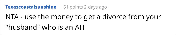 Husband Won't Give His Wife A Penny From His Inheritance, Gets Mad When She Does The Same After Inheriting A Small Fortune Husband Won't Give His Wife A Penny From His Inheritance, Gets Mad When She Does The Same After Inheriting A Small Fortune