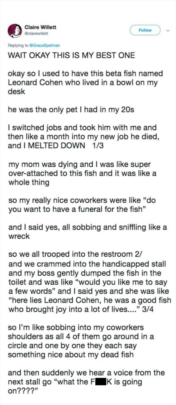 One Time I Was Driving A Car To Work When All Of A Sudden Dicks Started Falling Out Of The Sky. The Dicks Cracked My Car And I Had To Take It To The Mechanic To Get Fixed, And The Mechanic Said "Man Did You See That Penis Shower" And I Said "Yes The Dicks Cracked My Windshield" And The Mechanic Said "Sorry, I'm Not Allowed To Fix It Because The Dicks Must Win" And Then He Filled My Car With Semen, Took A Gun Out, And Shot Me In The Head, Killing Me Instantly. Then A Giant Dick Stood Up, And Started Clapping Because He Had Achieved World Domination-J
