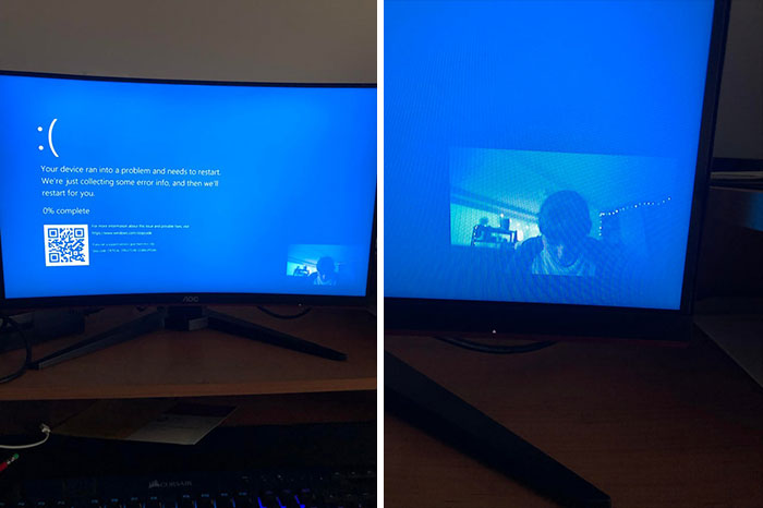 A Webcam Appeared In The Bottom Of My Computer Screen After It Blue Screened