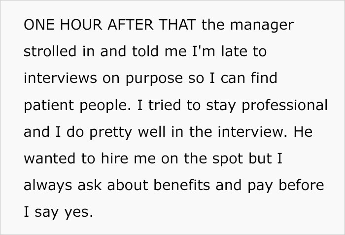 Person Takes A Job Offer Just To Be Able To Not Show Up After Getting Disrespected During The Job Interview
