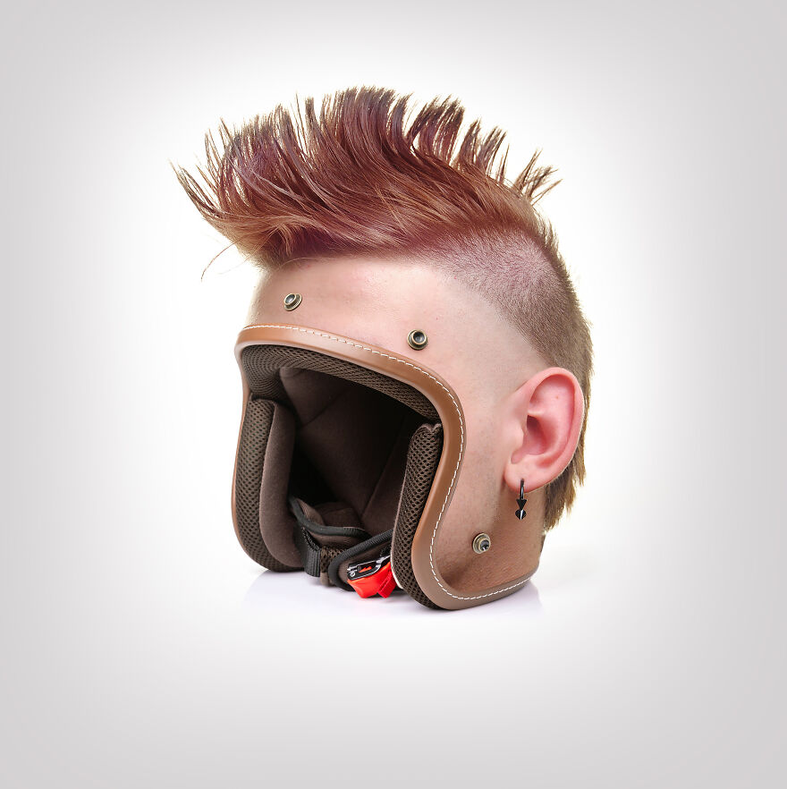 "Skullmet": I Make Helmets That Look Like People's Heads (12 Pics)