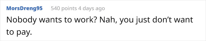 "No One Wants To Work": Man Provides A Point-By-Point Explanation Why Employers Should Stop Complaining