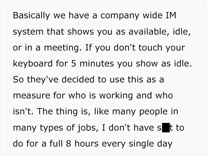 Boss Says "You Can't Continue Working From Home Because You Go Idle In Chat Too Often", Employee Maliciously Complies
