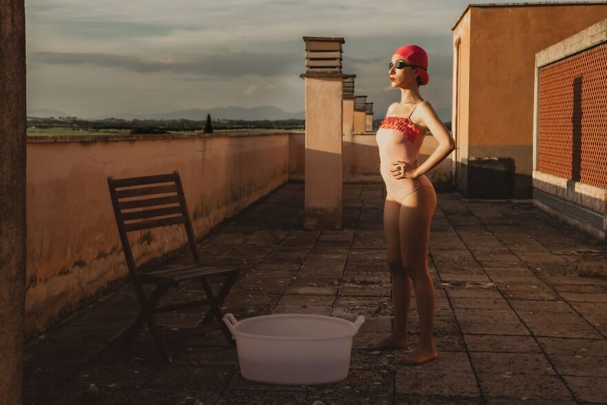 Lockdown Swimming Pool. Bronze, Editorial/Photo Essay