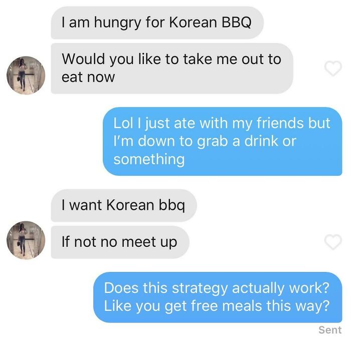 Girl On Tinder Wants Korean BBQ