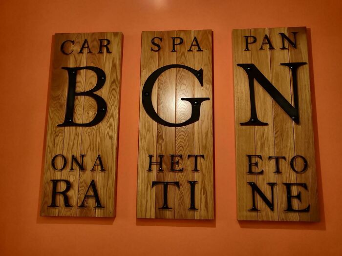 Beautiful "Car Spa Pan" Board At The Italian Restaurant, I've Visited Yesterday