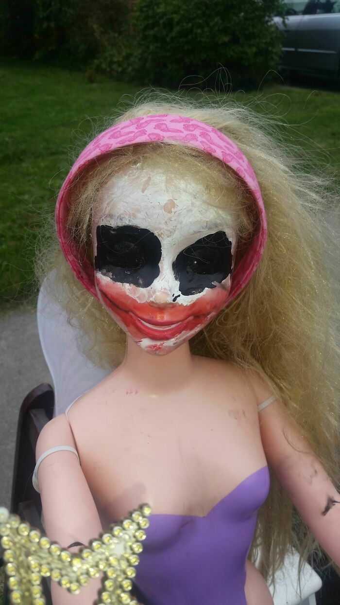 My Daughters Make Up Job On One Of Her Dolls