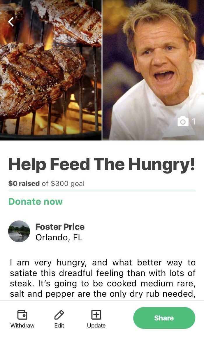 Let Raise Awareness People This Guy Is Hungry