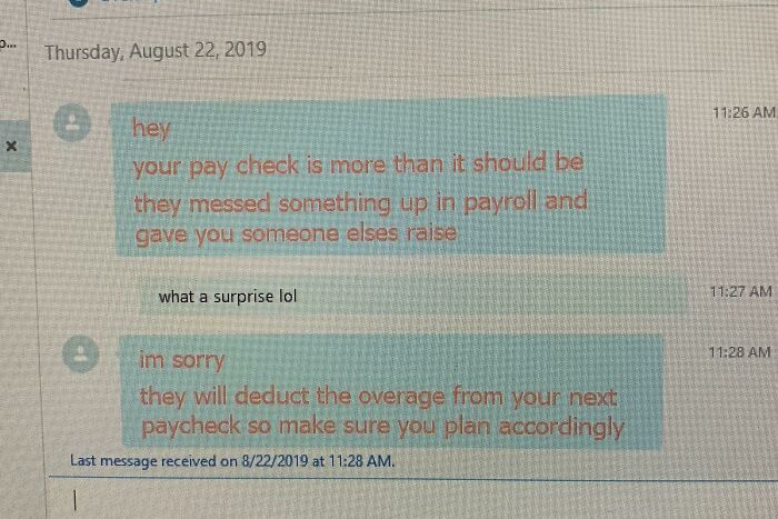 Got A Significant Raise A Few Days Ago. Boss Messaged Me Today