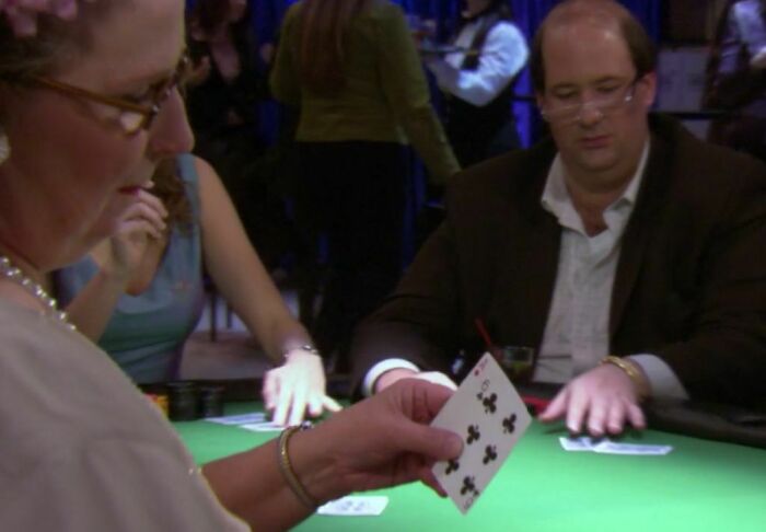 Kevin Wears His Reading Glasses To Play Poker, But Not For His Job Of Crunching Numbers All Day As An Accountant...