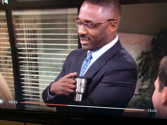 Just Noticed Charles Is Using A Saticoy Steel Mug From His Former Company. Nice Little Detail