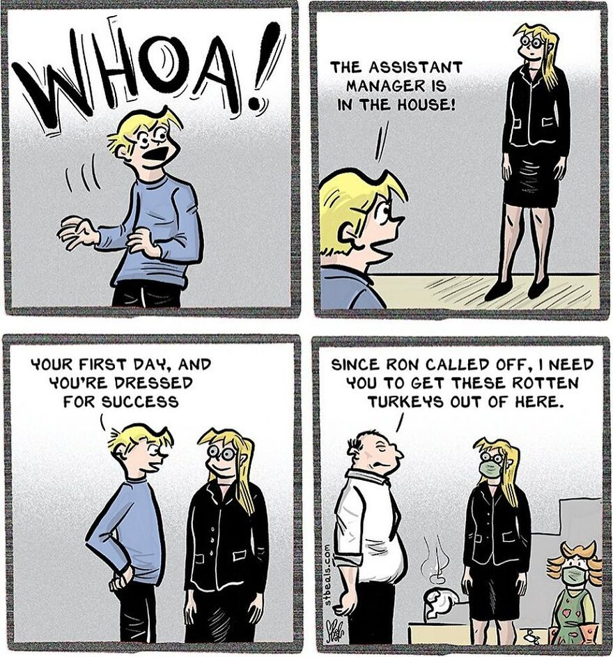Artist’s New Funny Comics That Focus Attention On Everyday Conversations And A Job In Retail