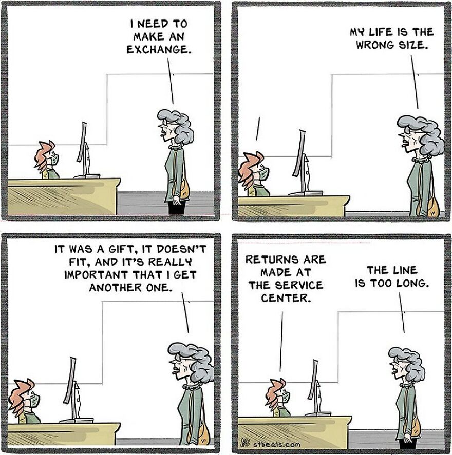 Artist’s New Funny Comics That Focus Attention On Everyday Conversations And A Job In Retail