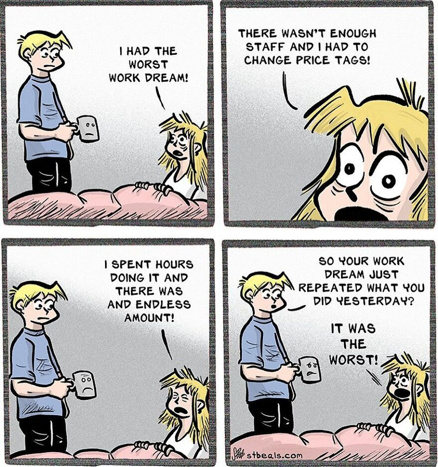 Artist’s New Funny Comics That Focus Attention On Everyday Conversations And A Job In Retail