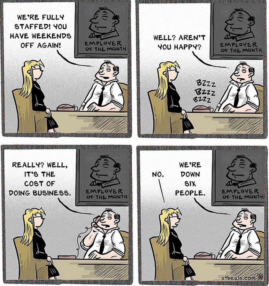 Artist’s New Funny Comics That Focus Attention On Everyday Conversations And A Job In Retail