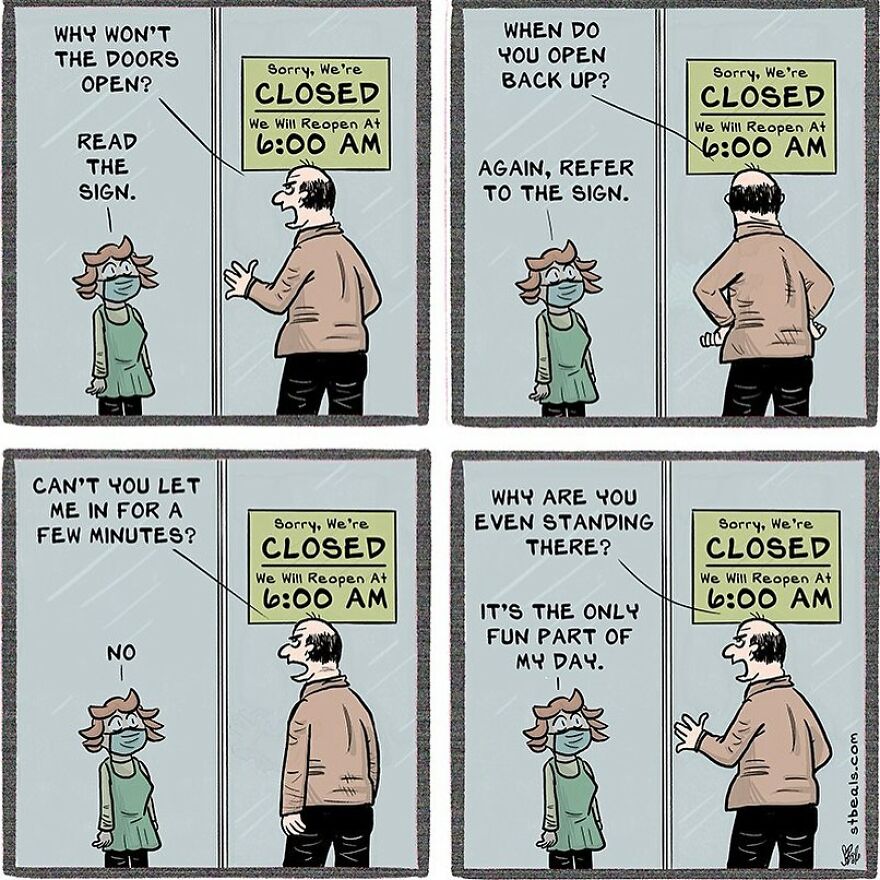 Artist’s New Funny Comics That Focus Attention On Everyday Conversations And A Job In Retail