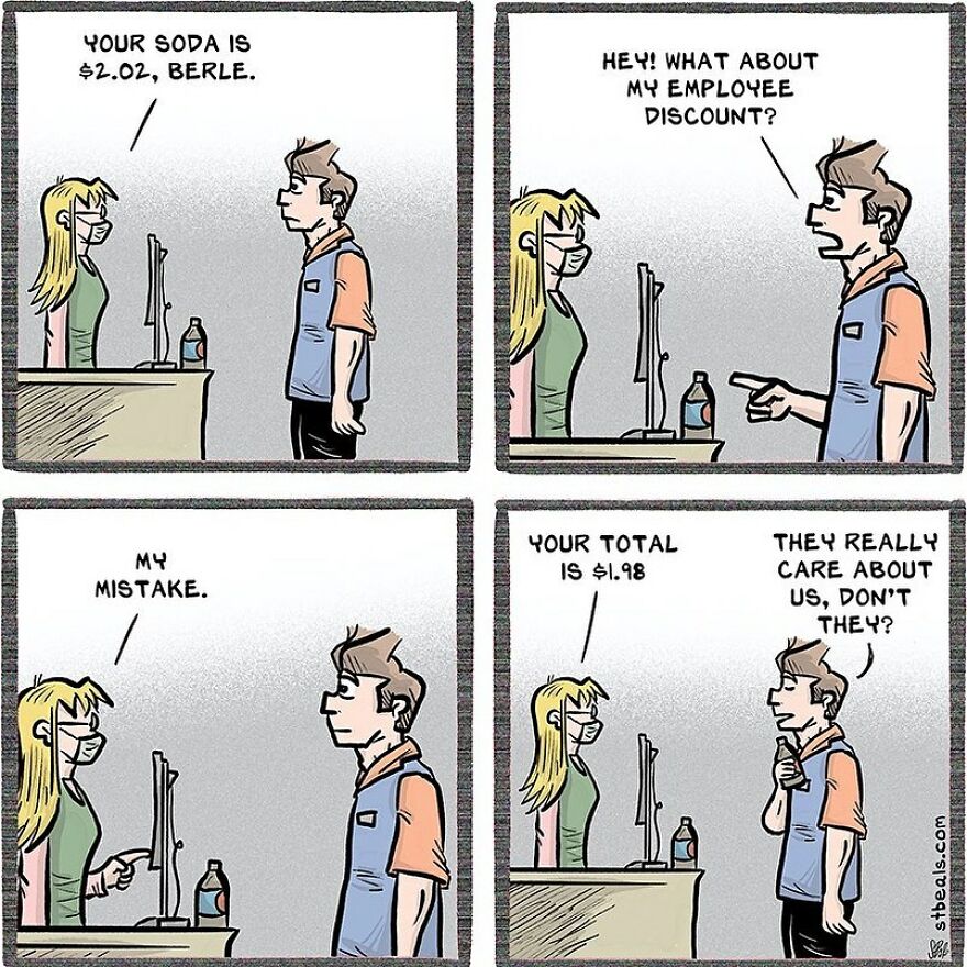 Artist’s New Funny Comics That Focus Attention On Everyday Conversations And A Job In Retail