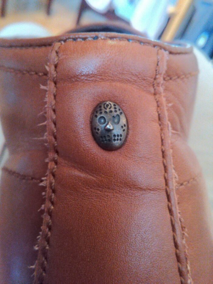 The Button Thing On The Back Of My Boot Slightly Resembles The Friday The 13th Mask