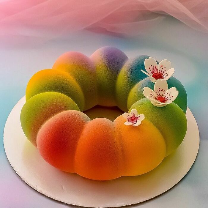 This Fluffy Rainbow Color Cake