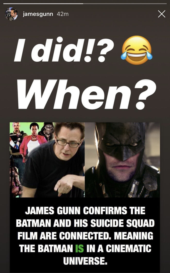 James Gunn Responds To Fake Article