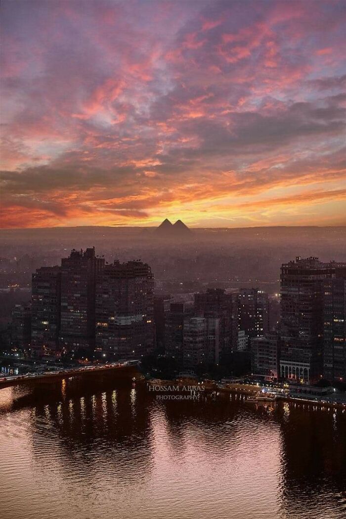 Puesta de sol en El Cairo (Foto de Hossam Abbass)