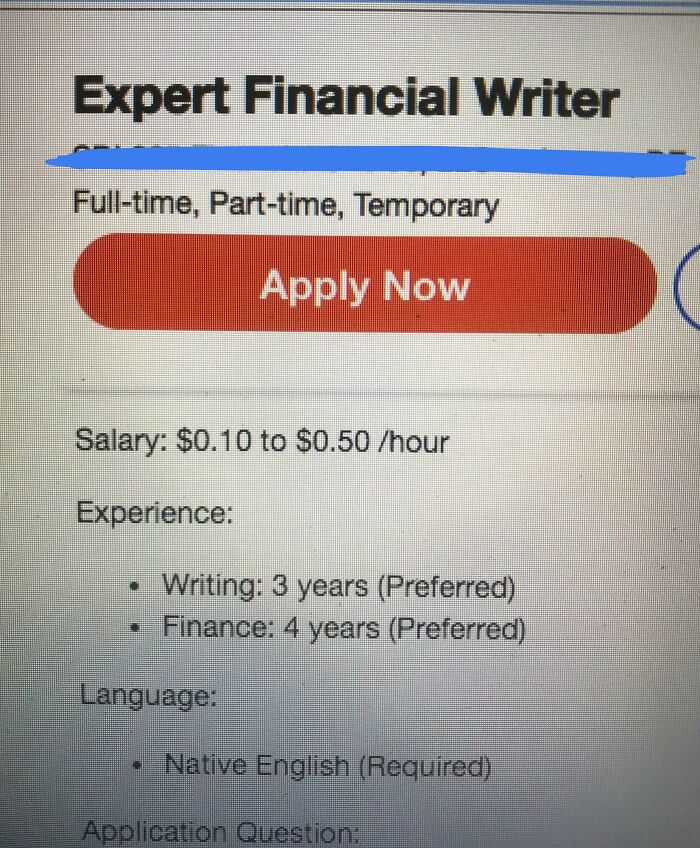 Everything About This Job Listing