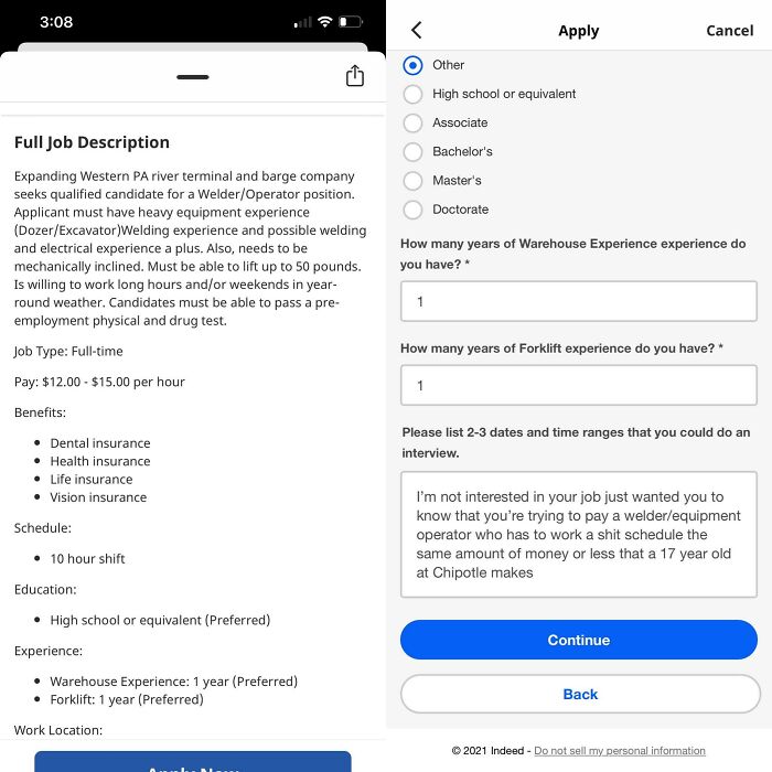 Have Experience Welding And Operating Heavy Equipment, Work A Horrible Schedule In The Worst Conditions And We’ll Pay You Poverty Level Wages. Wonder Why I Never Got A Reply?