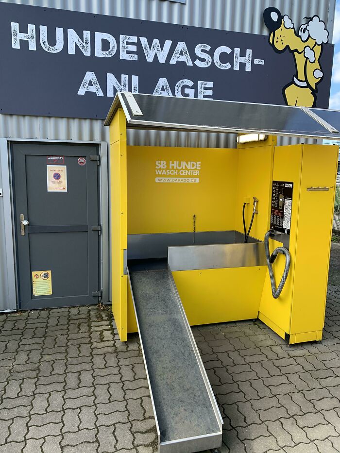 This Self-Service Powerwash Dog Cleaning Station In Germany