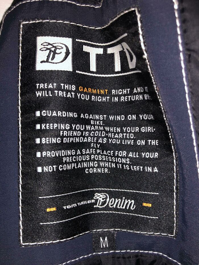 Nice Touch To A Jacket Label