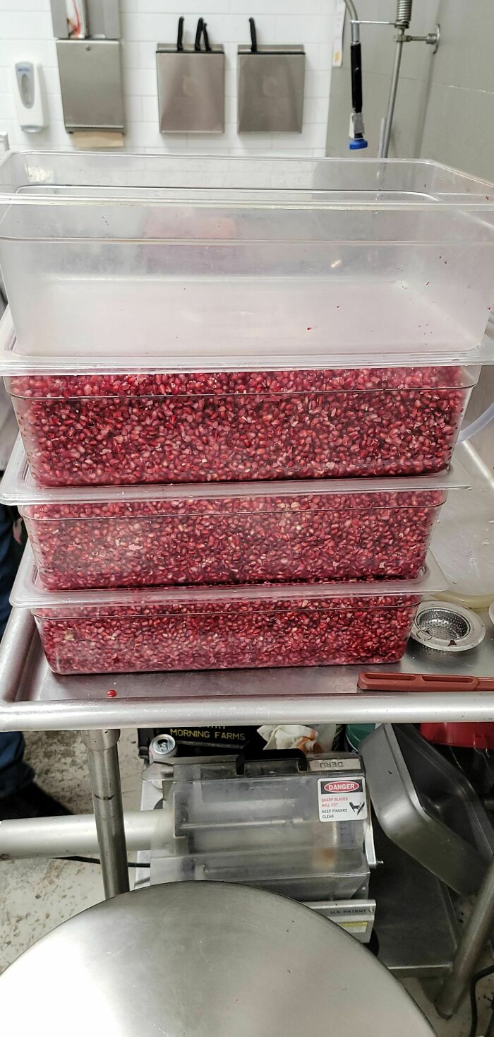 Chef Said He Needed 100 Lb Pomegranate Seeds For Thanksgiving Salads. Four Hours Later We Delivered