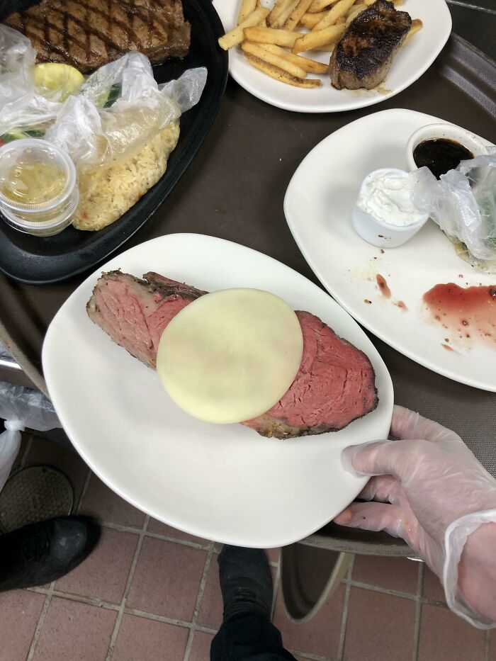 Costumer Request Of The Night: Provolone On Prime Rib