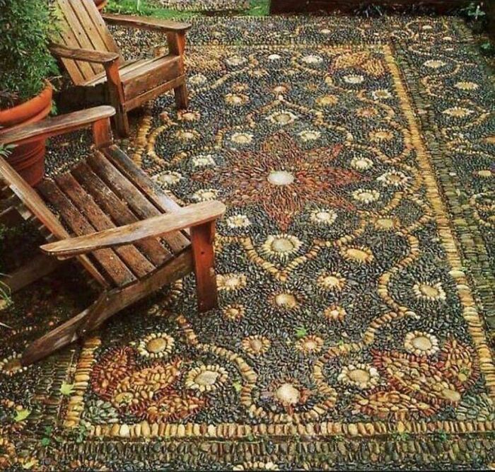 Outdoor Rug Made From Rocks
