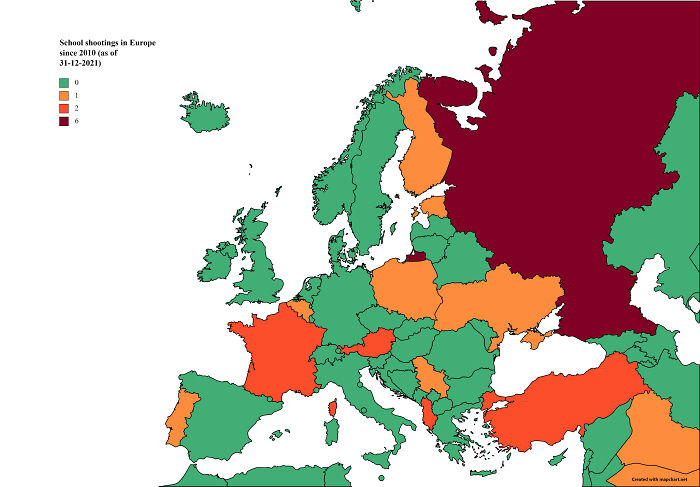 Tiroteos en escuelas en Europa desde 2010